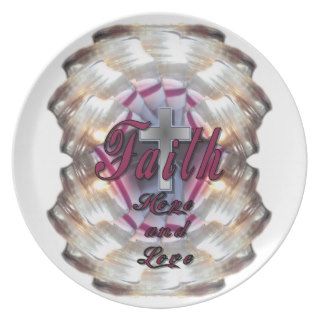Faith, hope and love party plates