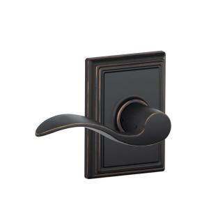 Schlage Addison Collection Accent Aged Bronze Hall and Closet Lever F10 ACC 716 ADD