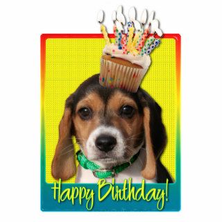 Birthday Cupcake   Beagle Puppy   Chloe Photo Cutouts