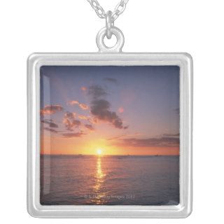 Beach and the sunset personalized necklace
