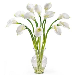 Nearly Natural 29 in. Calla Lily Silk Flower Arrangement 1084 CR