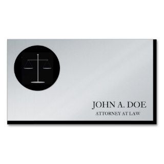 Attorney Lawyer Law Firm Platinum Paper Business Card Template