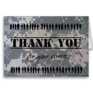Thank You For Your Service Military Veteran Hero Card