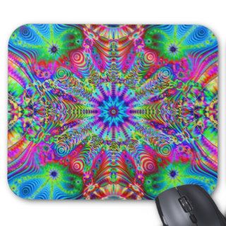 Cosmic Creatrip   Psychedelic trippy design Mouse Pads