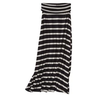 Merona Womens Knit Convertible Maxi Skirt   Black/White   XS