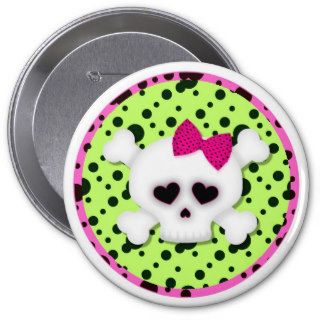 Girl Skull Grunge Backpack Pins buttons