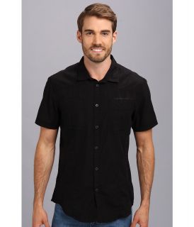 Calvin Klein Jeans S/S Double Pocket Woven Shirt Mens Short Sleeve Button Up (Black)