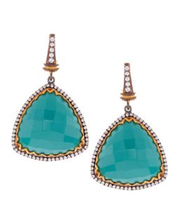 Turquoise Trillion Drop Earrings