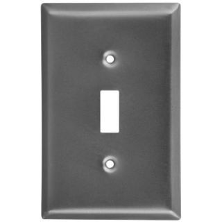 Stanley National Hardware 1 Gang Switch Wall Plate   Antique Pewter V8000 SGL SWITCHPLAT APW