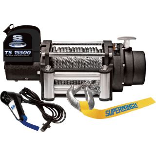 Tiger Shark 12 Volt DC Winch with Remote   15,500 Lb. Capacity, 5.7 HP, Model