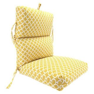 Outdoor Universal Chair Cushion   Yellow/White Geometric