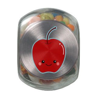 Cute Kawaii Apple Glass Jar