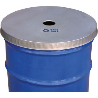 Vestil Galvanized Steel Recycling Drum Cover   Model CAN CAP G