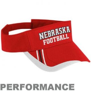 NCAA adidas Nebraska Cornhuskers Scarlet Players Adjustable Performance Visor Clothing