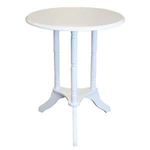 Frenchi Home Furnishing White Round Table MH 8WH