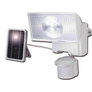 Cooper Lighting 180 Degree Outdoor Motion Activated Solar Powered White Floodlight MSL180W