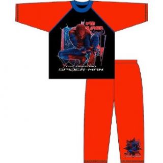 Childrens/Kids Boys The Amazing Spiderman Long Top & Bottoms Nightwear Pyjama Set (3 4 Years) (Red/Black/Blue) Clothing