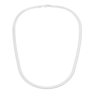 14k White Gold Overlay 20 inch Herringbone Necklace Gold Overlay Necklaces