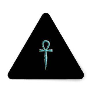 ver 05 – Ankh – black background Triangle Sticker