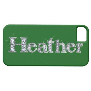 "Heather" Diamond Bling Custom Name Case Mate Ca iPhone 5 Cover