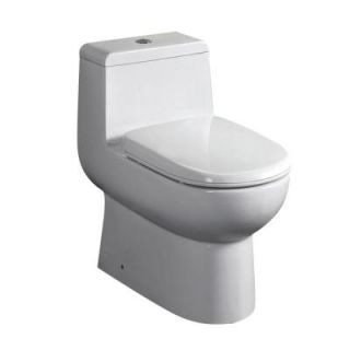 Fresca Antila 1 Piece Dual Flush Elongated Toilet in White FTL2351