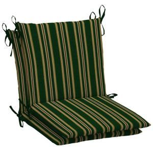 Arden Hunter Green Stripe Mid Back Outdoor Chair Cushion (2 Pack) DISCONTINUED JA43552B 9D2