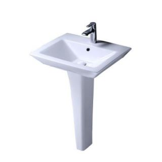 Barclay Products Aristocrat Pedestal Lavatory Combo Bathroom Sink in White IPL3000