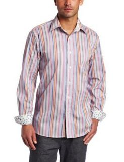 Report Collection Men's Stripe Button Front Shirt at  Men�s Clothing store
