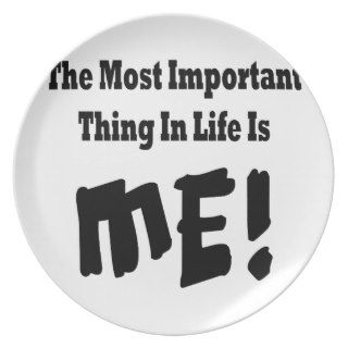 Important ME   Funny Sayings Dinner Plate