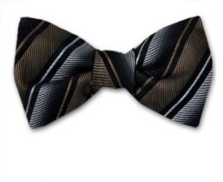 FBT 10139   Brown   Black   Gray   Silk Self Tie Bow Tie at  Men�s Clothing store