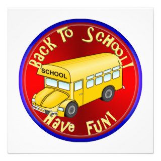 Back To School Bus Fun Invite