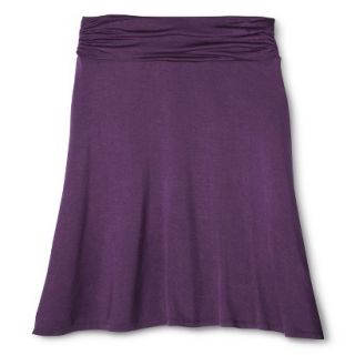 Merona Womens Jersey Knit Skirt   Plum Cream   XL