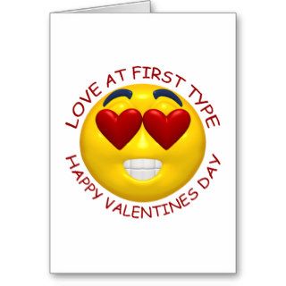 Love At  First Type Greeting Cards