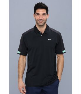 Nike Golf Tiger Woods Saturated Color Polo Mens Short Sleeve Knit (Black)