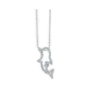 Bridge Jewelry Cubic Zirconia Dolphin Necklace