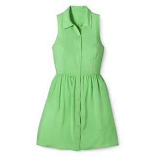 Merona Womens Woven Sleeveless Shirt Dress   Pristine Green   10