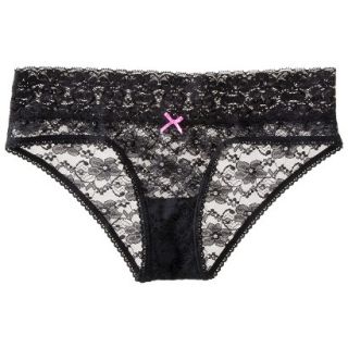Xhilaration Juniors All Over Lace Hipster   Black XS