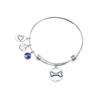 Bridge Jewelry Footnotes Too Stainless Steel I Love My Dog Charm Expandable