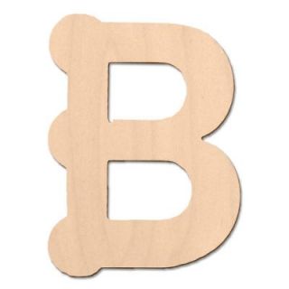 Design Craft MIllworks 8 in. Baltic Birch Bubble Wood Letter (B) 47037