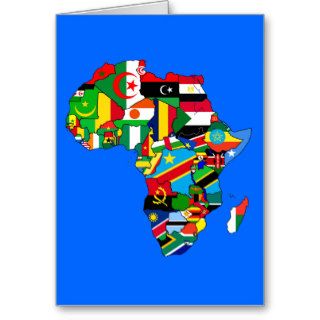 Africa map of Africa African Country flag map Cards