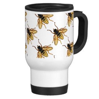 Vintage Yellow Honey Bee Coffee Mugs