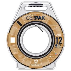 Southwire CoilPAK 2000 ft. 19/12 Solid CU SIMpull THHN THWN 2 Wire   Black 58026505