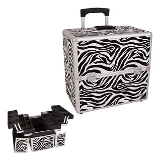 Casemetic Zebra 3 Tier Rolling Makeup Case JUSTCASE Makeup Cases