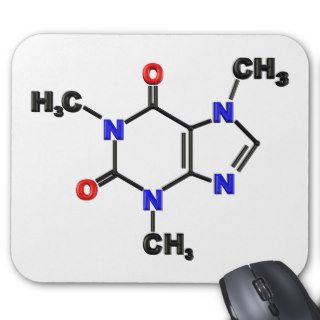 Caffeine Molecule Mouse Mats