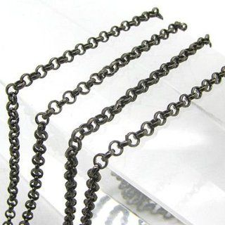 5m/lot 3mm Gun Black Plated Cable Open Link Iron Metal Chain DIY Necklace Chain Jewelry Findings  Ha994 Jewelry
