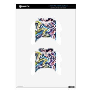 Colorful Bold Handpainted Brushstrokes Abstract Xbox 360 Controller Skins