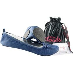 Women's Denim Folding Shoes Blue Denim Slip ons