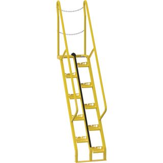 Vestil Alternating Tread Stairs   12 Steps, 56� Step Angle, Model ATS 7 56