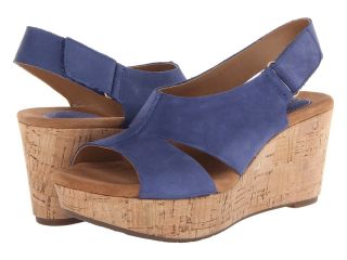 Clarks Caslynn Lizzie Womens Wedge Shoes (Blue)