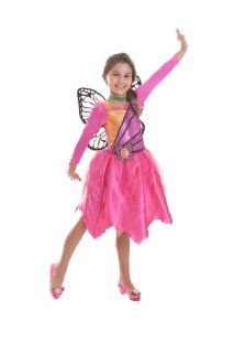 Kostüm Barbie Prinzessin Mariposa Fairy Premium mit Flügel (104) Spielzeug